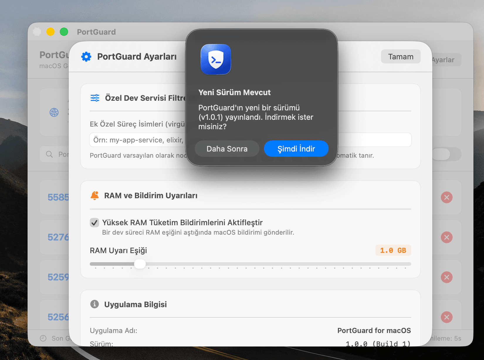 Otomatik güncelleme bildirimi — yeni sürüm çıktığında GitHub Releases üzerinden tek tıkla indirilebilir.